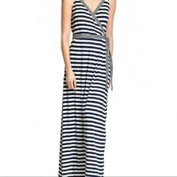 Old navy stripe tie waist maxi dress - Picture 1 of 4